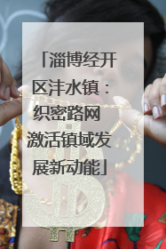 淄博经开区沣水镇：织密路网 激活镇域发展新动能