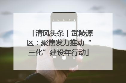 清风头条｜武陵源区：聚焦发力推动“三化”建设年行动