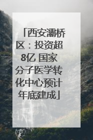 西安灞桥区：投资超8亿 国家分子医学转化中心预计年底建成