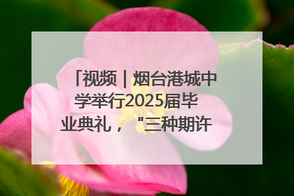 视频｜烟台港城中学举行2025届毕业典礼，“三种期许”照亮青春征途