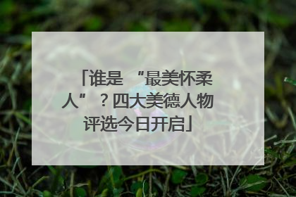 谁是 “最美怀柔人”？四大美德人物评选今日开启