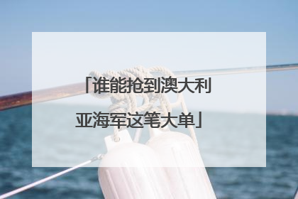 谁能抢到澳大利亚海军这笔大单