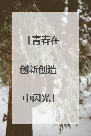 青春在创新创造中闪光