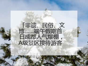 非遗、民俗、文博……端午假期首日成都人气爆棚，A级景区接待游客超113万人次