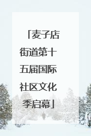 麦子店街道第十五届国际社区文化季启幕