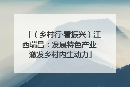 （乡村行·看振兴）江西瑞昌：发展特色产业 激发乡村内生动力