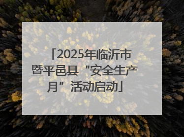 2025年临沂市暨平邑县“安全生产月”活动启动