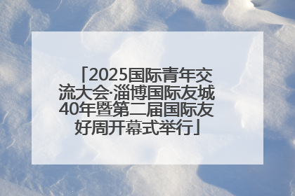2025国际青年交流大会·淄博国际友城40年暨第二届国际友好周开幕式举行